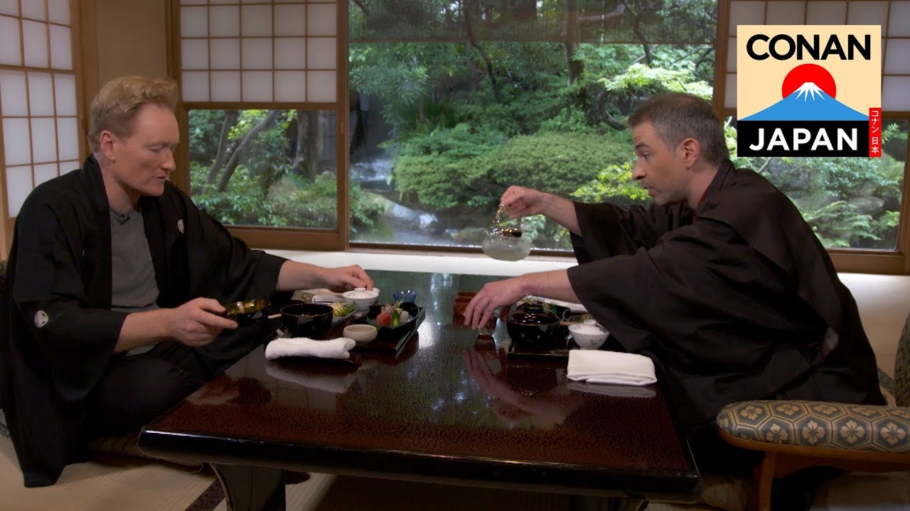 コナン オブライエン 英語 日本語字幕付 コナン オブライエン懐石料理を嗜む Conan Jordan Share A Kaiseki Meal ボイスチューブ Voicetube 動画で英語を学ぶ