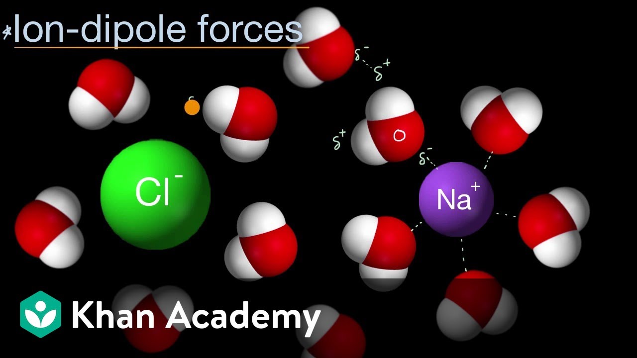 Ion-dipole forces | Intermolecular forces and properties | AP Chemistry |  Khan Academy - VoiceTube: Learn English through videos!