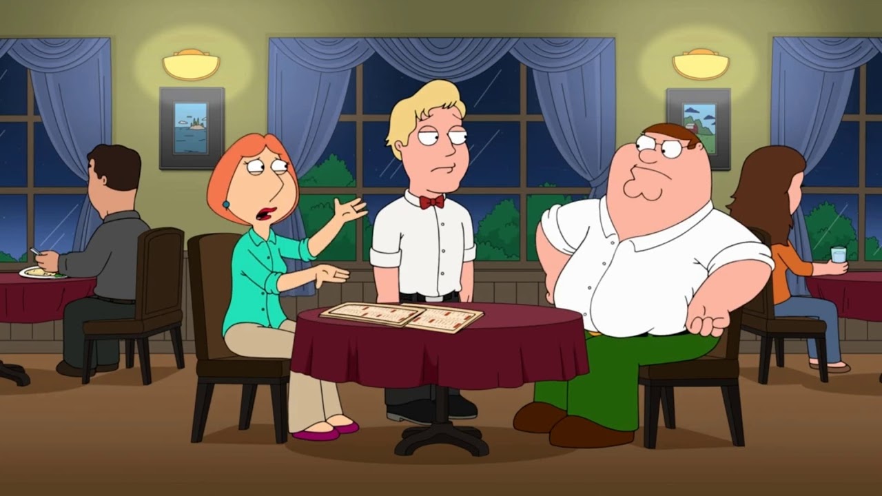 Gay waiter. Family guy - VoiceTube: Learn English through videos!