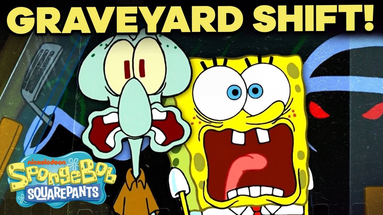 vaas Overblijvend herberg Legend of the Hash-Slinging Slasher! ? Full Scene "Graveyard Shift" |  SpongeBob - VoiceTube: Learn English through videos!
