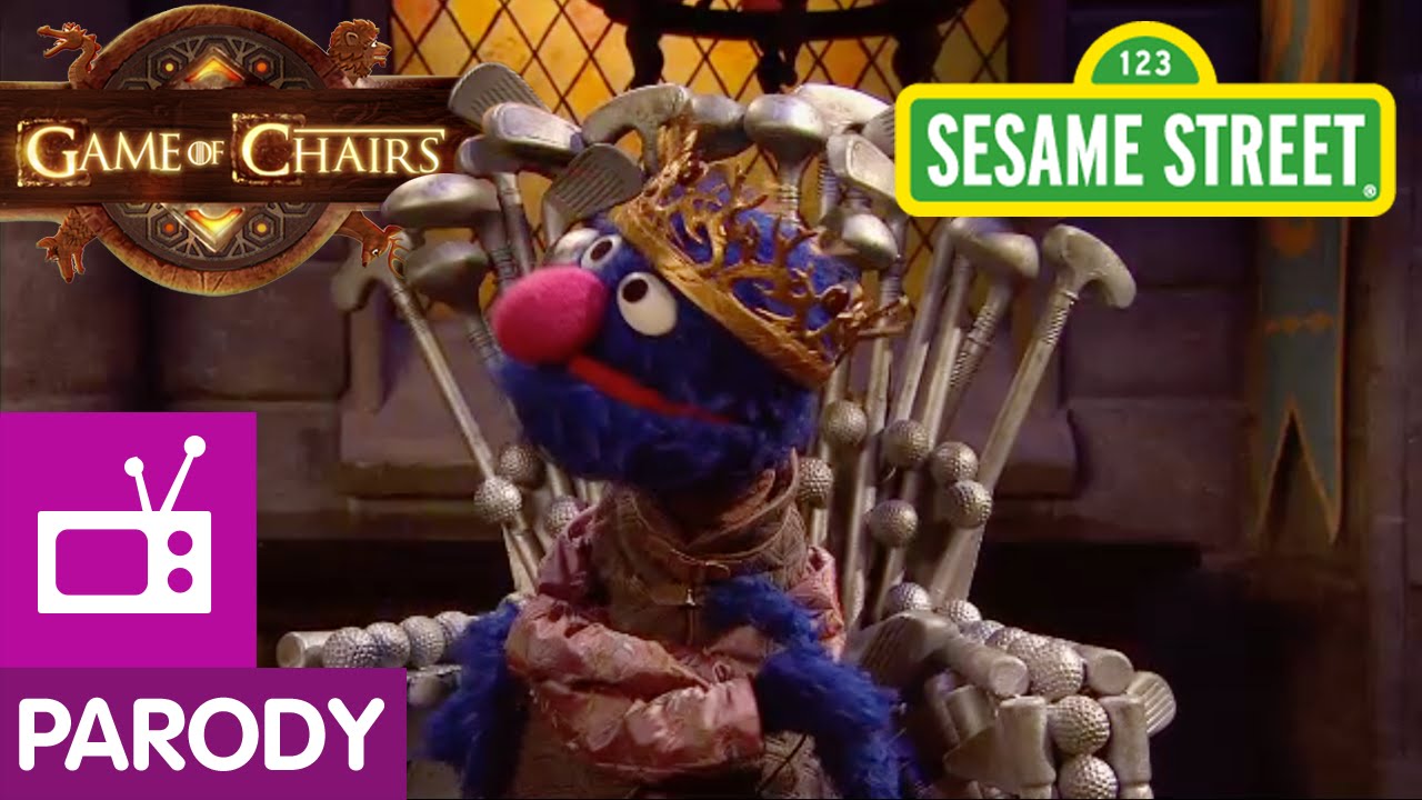 ゲーム オブ チェアーズ セサミストリート Sesame Street Game Of Chairs Game Of Thrones Parody ボイスチューブ Voicetube 動画で英語を学ぶ